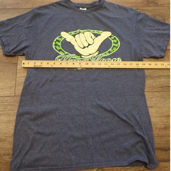 Hawaii Hang Loose Adult Medium Shirt Graphic Maui Surf Skate Four Leaf Clover - Picture 5 of 6